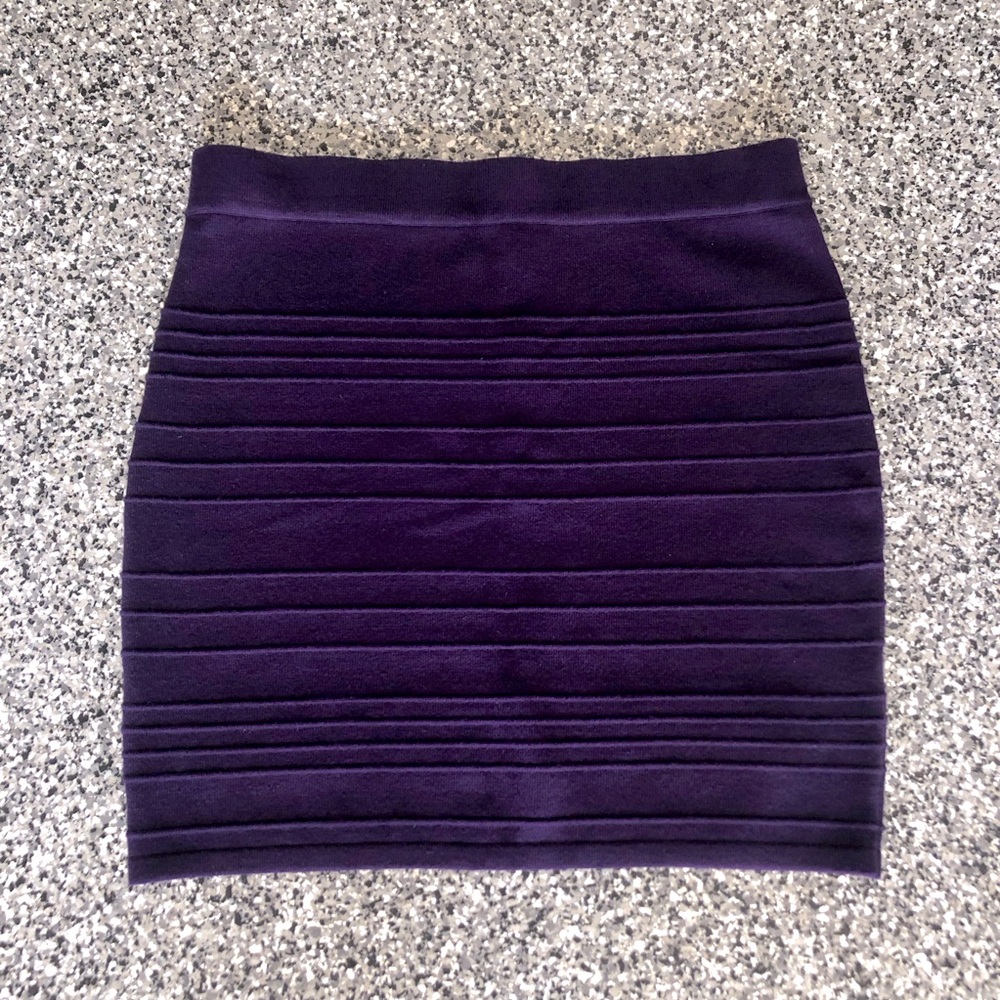 Le Château ✦ Y2K Early 00s Ribbed Bodycon Mini Skirt (M)